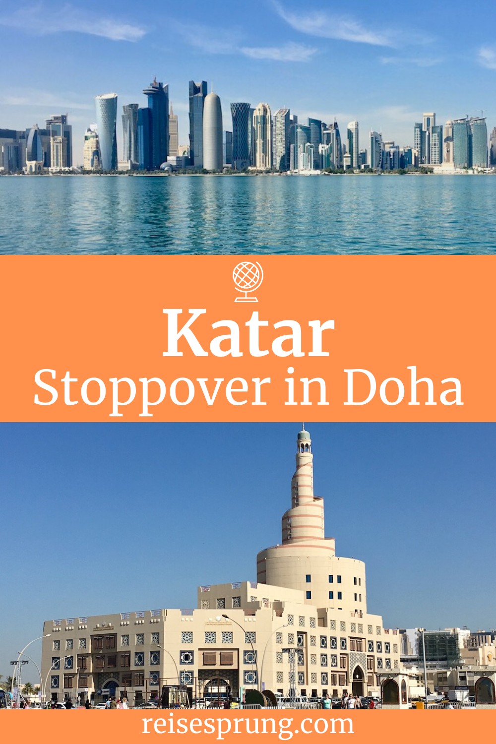 Skyline von Doha, Katar und islamisches Kulturzentrum